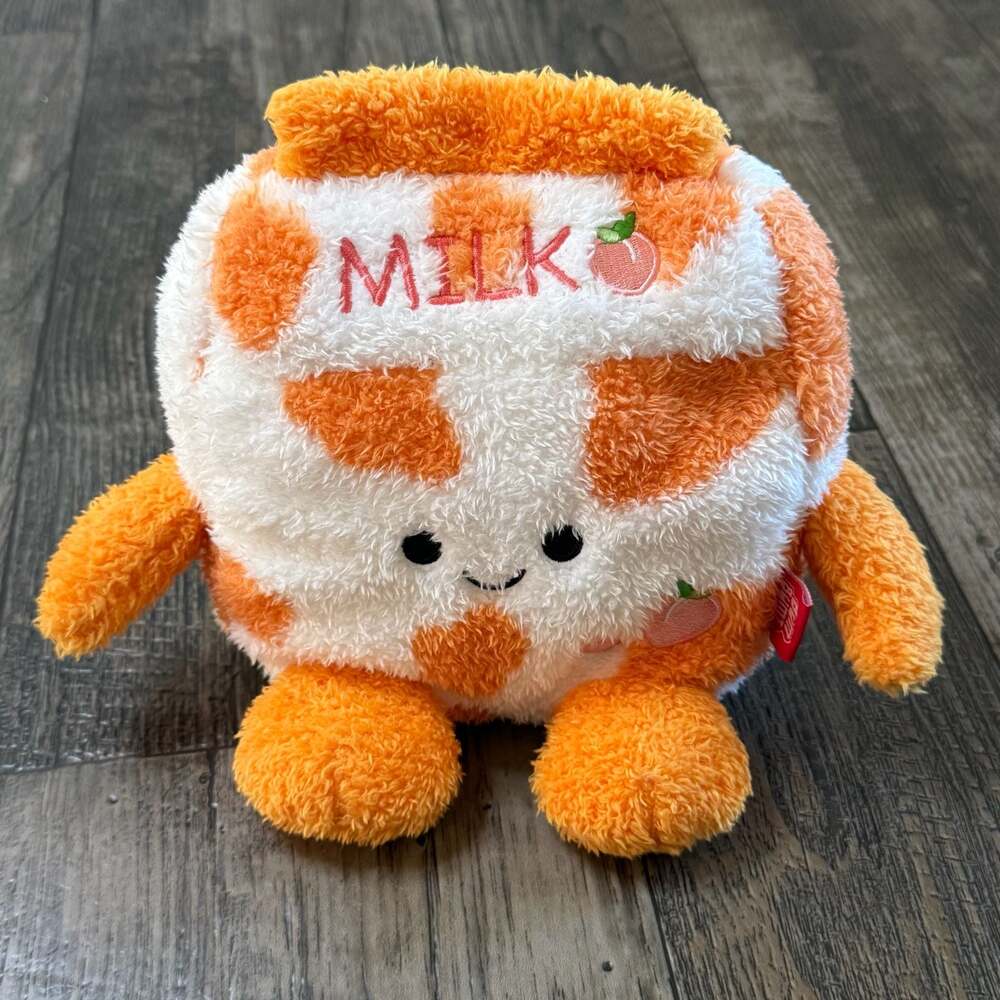 BumBumz Palmer the Peach Milk MooBumz 7.5-Inch Plush Toy